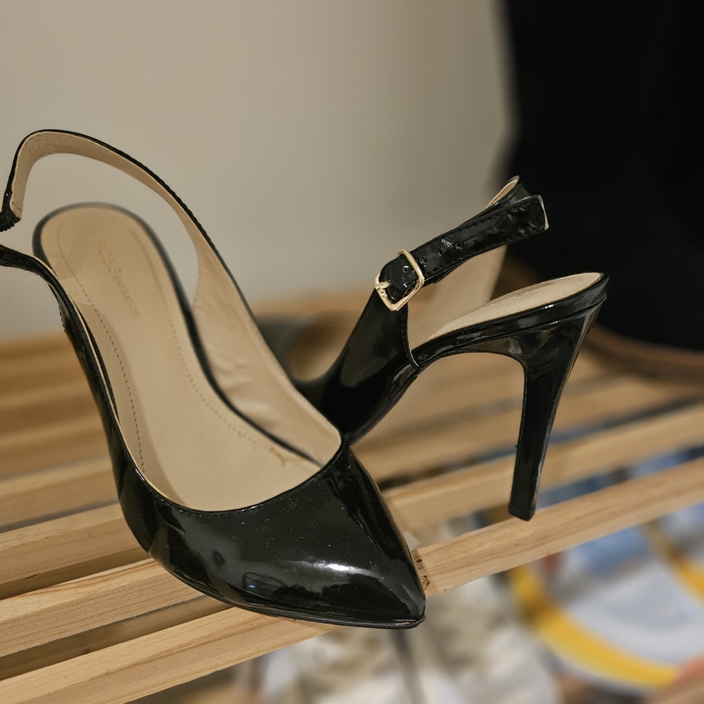 Elegant Black Slingback Heels